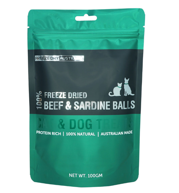 Freeze Dried Beef and Sardine Balls 100GM