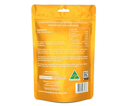 Freeze Dried Chicken Hearts 100GM
