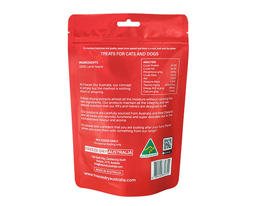 Freeze Dried Diced Lamb Hearts 100 GM