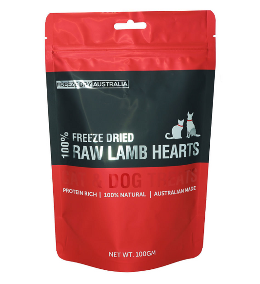 Freeze Dried Diced Lamb Hearts 100 GM