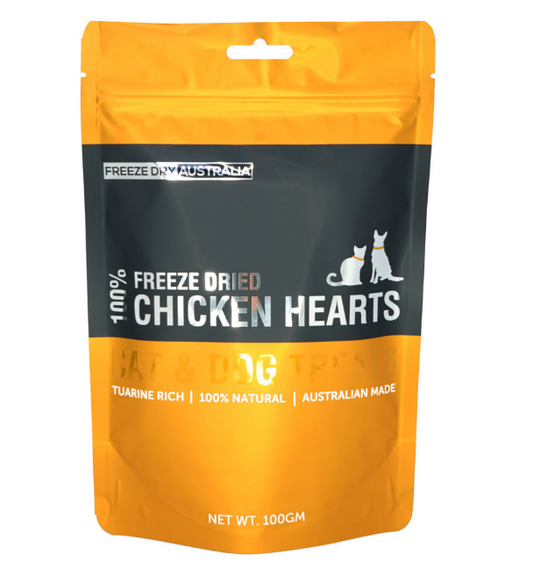 Freeze Dried Chicken Hearts 100GM